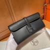 Hermes Black Swift Jige Elan Clutch