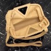 Bottega Veneta top handle bag in almond