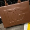 Dolce & Gabbana Beatrice DG brown leather tote bag