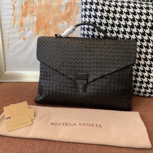 Bottega Veneta document case black handle bag