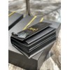 YSL Sunset Black Velvet Leather Shoulder Bag