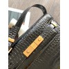 YSL Manhattan crocodile-embossed should bag 24cm