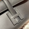 Hermes Black Swift Jige Elan Clutch