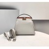 Fendi Medium Peekaboo Leather White Bag