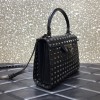 Valentino Garavani Rockstud Alcove all black tote bag