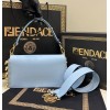 Fendi x Versace Baguette Blue Medium Bag
