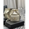 YSL Saint Laurent Joe drawstring quilted gold backpack