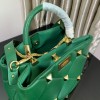 Valentino small Roman Stud Green Nappa Leather Bag