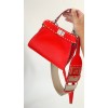 Fendi Peekaboo Iconic mini red leather bag