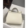 DOLCE & GABBANA Small White Dauphine Sicily Bag