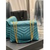 YSL Loulou medium quilted blue leather shoulder bag
