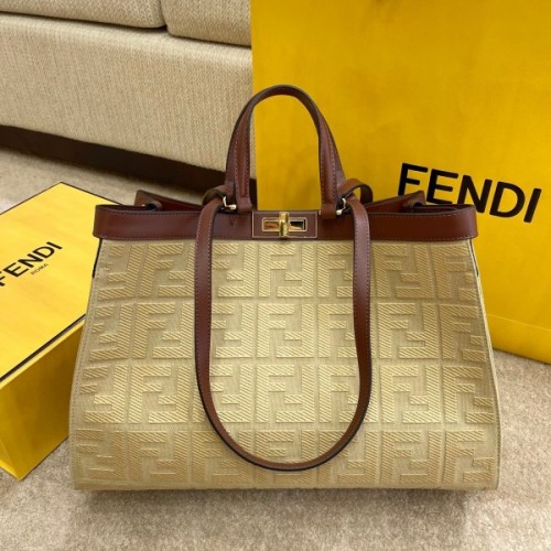 Fendi FF Peekaboo X-tote bag in yellow 41cm