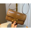 Hermes Shiny Crocodile Constance Brown Bag