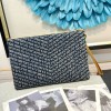 YSL pouch denim bag