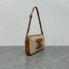 Celine Camera raffia shoulder bag