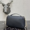 Fendi Baguette chain black leather bag 27cm 8BR783