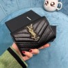 YSL Cassandre black gold small envelope wallet