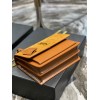 YSL Sunset Brown Velvet Leather Shoulder Bag
