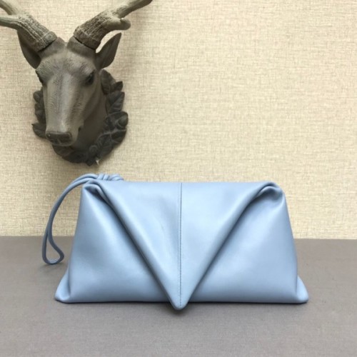 Bottega Veneta fold-over envelope clutch blue