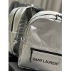 YSL Nylon silver backpack bag