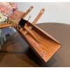 Hermes Kelly crocodile brown leather 25 bag