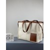 Loewe Cushion Tote in Anagram jacquard and calfskin small bag