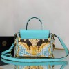 Fendi x Versace Fendace La Medusa Blue Medium Handbag