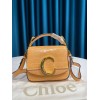 Chloe mini C bag in blue beige