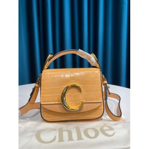 Chloe mini C bag in blue beige