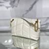 YSL White Puffer Bag Golden Hardware Medium 29cm