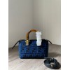 Fendi By The Way Mini Small Boston blue bag