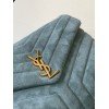 YSL Loulou Bag Y-Quilted blue suede large bag