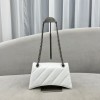 Balenciaga Crush small chain-strap white shoulder bag