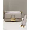 FENDI Baguette large cream leather bag