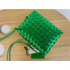 Bottega Veneta Green Loop Camera metallised leather Bag
