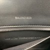 Balenciaga mini hourglass crocodile effect silver 23 cm