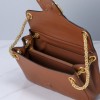 Valentino Garavani Stud Sign brown leather bag