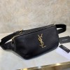 YSL Black Monogram Logo Fanny Pack/Belt Bag