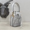 Fendi MON TRESOR net white leather bag