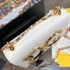 D&G Nappa leather DG Girls shoulder bag in white