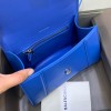 Balenciaga hourglass medium top handle bag in blue