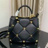 Valentino small Roman Stud Black Nappa Leather Bag