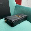YSL becky black lampskin leather chain bag
