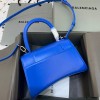 Balenciaga hourglass medium top handle bag in blue