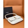 YSL LE 57 White Lambskin Shoulder Bag