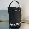 Balenciaga Drawstring Bucket Black Bag
