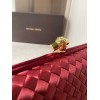 Bottega Veneta Red Knot Clutch Bag