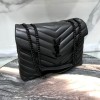YSL MONOGRAM LOULOU MEDIUM SIZE ALL BLACK