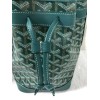 Goyard bucket green leather bag