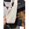 YSL LE 5 À 7 HOBO BAG IN WHITE SMOOTH LEATHER
